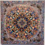 Door Mandala with Antique Door Knobs, 24 x24 x1.5