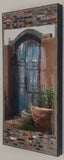 Old Pecos Trail Blue Gate, right side view, 12 x24 x1.5