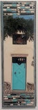 Old Pecos Trail Turquoise Gate with Bell, 8x24x1.5