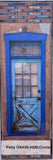 Old Santa Fe Trail Two Toned Blue Door 8 x 24