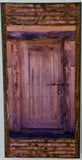 Brown Gate with Wood Arch, 8 x 16