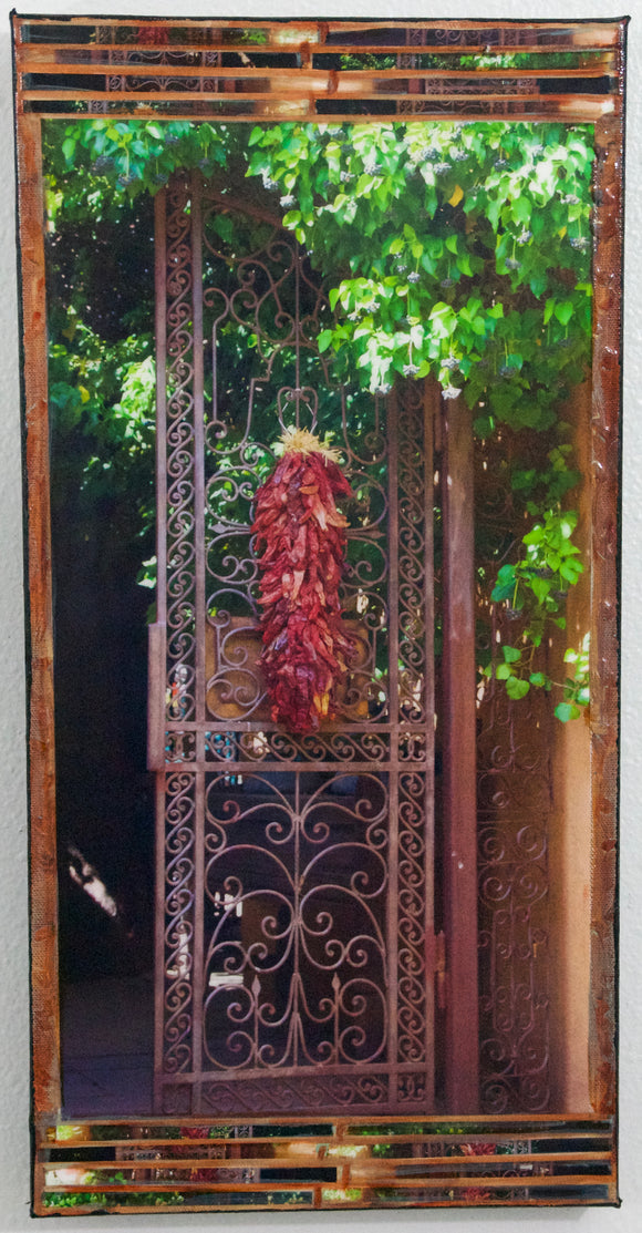 Five Graces Open Iron Gate with Ristra, 10 x 20 x 1.5