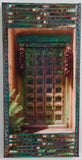 Palace Ave Teal Patina  Gate with Ristras, 8 x 16 x 1.5