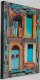 Four Turquoise Gates, 12 x 16 x .875